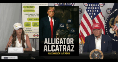 Trump inaugura el nuevo centro de detención migratorio Alligator Alcatraz en los pantanos de Florida. (📸 Captura de Video y WhiteHouse Post en X).-The Border Reports